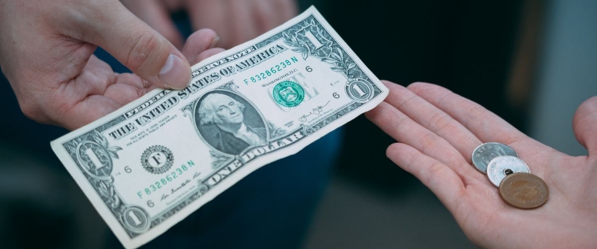 1ドル札と日本円