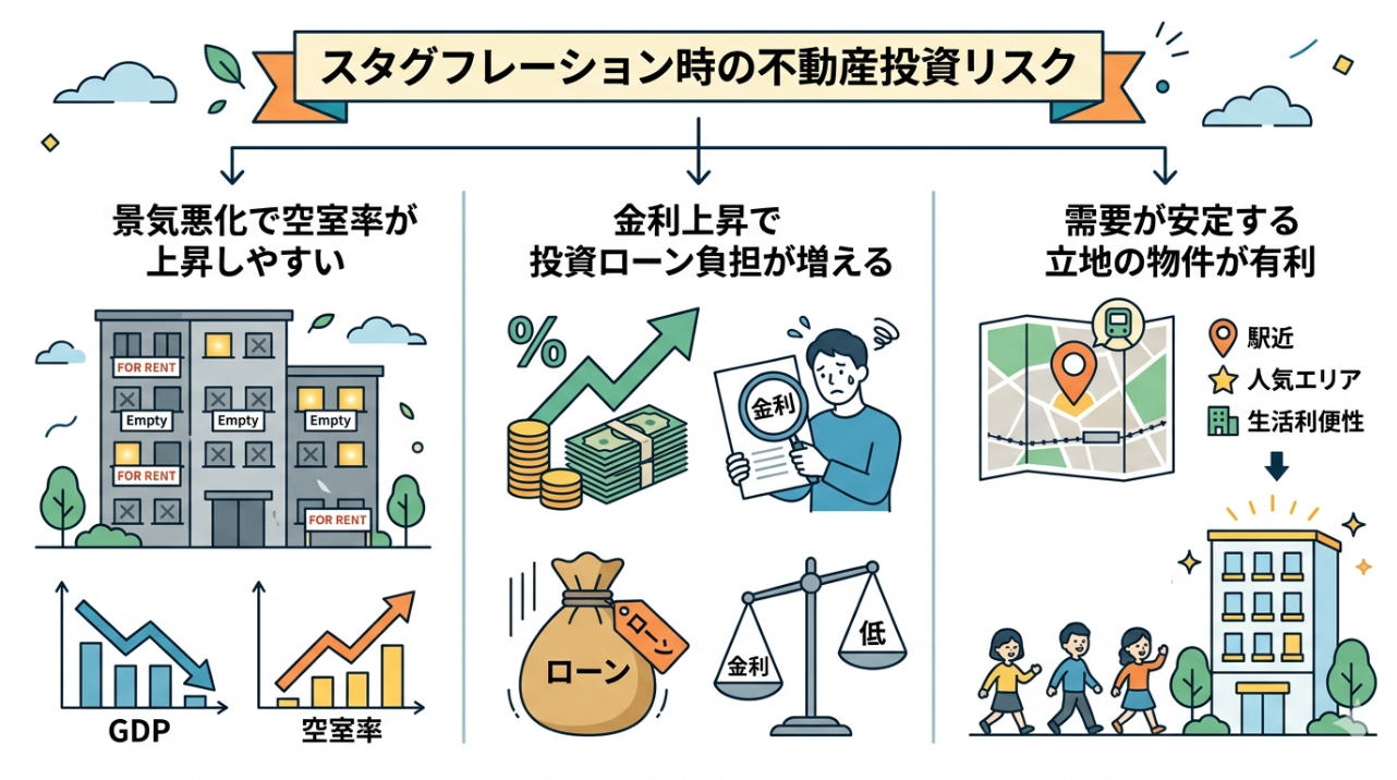 スタグフレーション時の不動産投資リスク