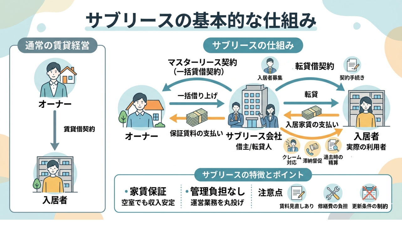 サブリースの基本的な仕組み