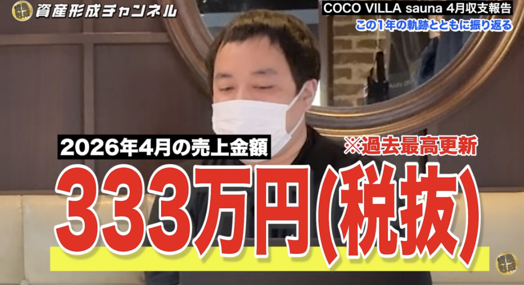 運営1周年を迎えた4月に月商333万円を達成