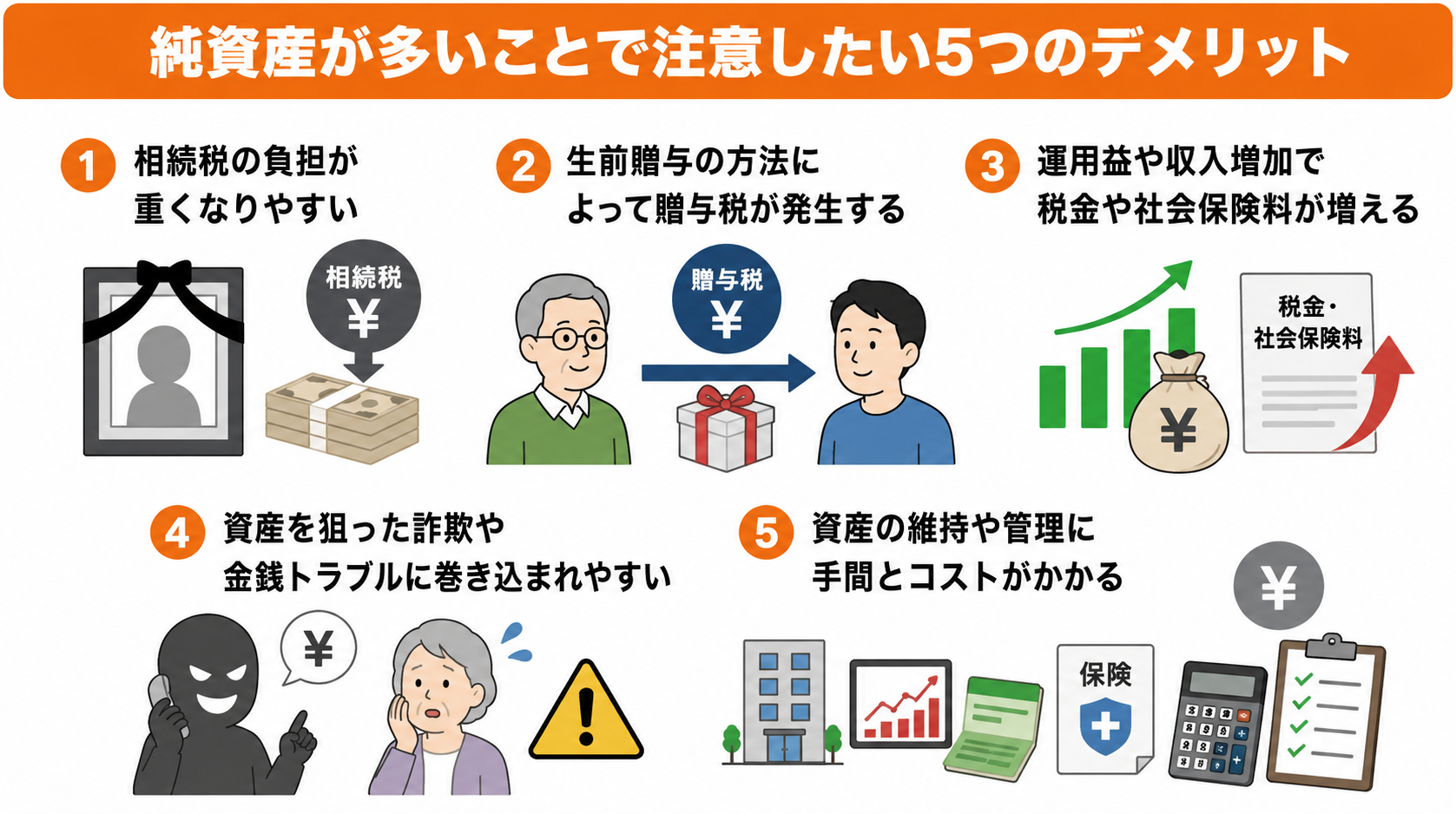純資産が多いことで注意したい5つのデメリット